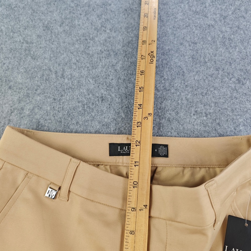 Lauren Ralph Lauren Straight Leg Chino Pants Womens 4 Tan Khaki Trousers NWT - Picture 4 of 12
